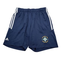 Adidas Shorts Mens L Blue Athletic Elastic Waist Stripe Drawstring Zip P... - $15.72