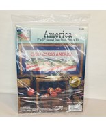 Cross Stitch Kit GOD BLESS AMERICA 9&quot; X 22&quot; STAPCO Jerrianne Van Dijk 23... - $31.88 CAD