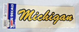 NCAA Michigan Wolverines Name on Vinyl Decal 4&quot; by 11&quot; - £11.18 GBP