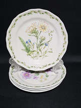 Noritake Gourmet Garden Casual Gourmet 4 Floral Salad Plates 8 1/4 in - £34.45 GBP