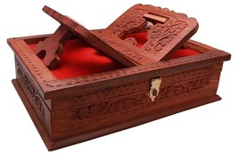 Stand Book Holder Quran Reading Holy Bible Wooden Prayer Display - £49.07 GBP