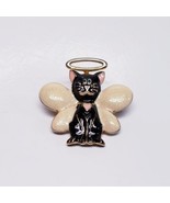 Cat Angel Lapel Pin Brooch Rainbow Bridge -Black Kitty-Fur Baby/Family - $172.18 MXN