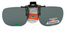Polarized Clip On Flip Up Sunglasses Clipon Square Tinted Driving Lens New Glare - £11.03 GBP