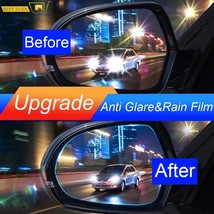 2Pcs/Set Universal Anti-Glare Mist Mirror Soft Film Rainproof Waterproof Protect - £35.79 GBP