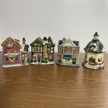 4 Greenrbier International Christmas Village Lot Gazebo Gift Shop Bakery Antique - £10.97 GBP