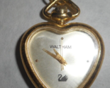 Vintage Gloria Vanderbilt Watham Gold Tone Pendant Watch Swan Logo GA504... - $24.74