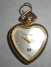 Vintage Gloria Vanderbilt Watham Gold Tone Pendant Watch Swan Logo GA504... - $24.74
