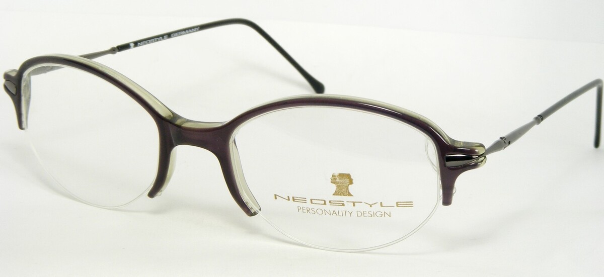 Vintage NEOSTYLE OFFICE 643 868 Plum / Olivgrün Brille 48-19-130 Deutsch... - $71.24