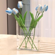 Book Vase For Flowers Home Décor,Artistic And Cultural Flavor, Transparent - $38.99