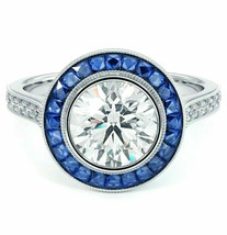 Engagement Ring 2.60Ct Round Cut Simulated Diamond 925 Sterling Silver Size 9.5 - £110.79 GBP
