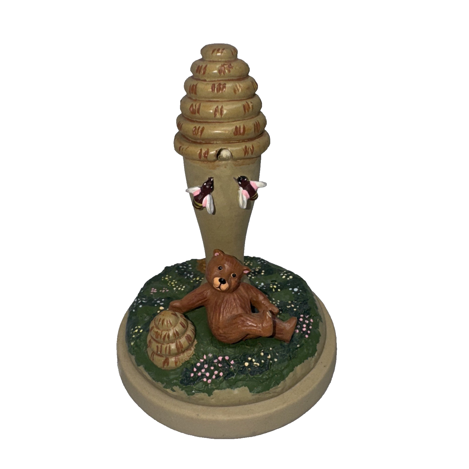 Vintage Brown Bag Cookie Art Stamp Beehive Bear #1 Press 1995 Honey Bee Cub - $10.00