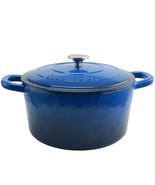 Crock Pot Artisan 7 Quart Round Cast Iron Dutch Oven in Sapphire Blue - £98.90 GBP