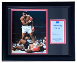 Muhammad Ali Signé Encadré Islam Brochure Avec / 8x10 Liston Lutte Photo... - $482.57