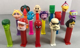 Pez Dispenser - Lot of 14 - Spider-Man, Hulk, Wonder Woman, Santa, Miss Piggy - $29.65