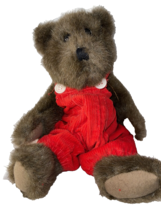 Plush Stuffed Animal Teddy Bear Brown Red Jumper Plush Toy Kids Collectible Soft - £11.86 GBP