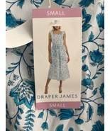 Draper James Flutter Strap Sq Blue Paisley Women’s Size S New With Tags - £15.53 GBP