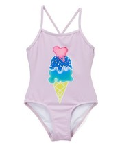 MSRP $35 Envya Swimwear Lilac Ice Cream One-Piece Size 2 - £5.63 GBP