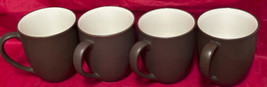 Noritake Colorwave Coffee Mugs Chocolate (4)  Stoneware 12 OZ 3-7/8&quot; - £19.07 GBP
