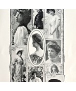 Stage Favorite Actresses Victorian Era Theater 1906 Photo Plate Printing... - $34.27 CAD