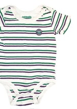 Wimbledon Baby Bodysuit 12-18 Months Striped Tennis Outfit Green Purple image 4