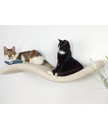 Metal Base Cat Wall Shelf WAVE Symmetrical Right 95 cm Standard - for ha... - $309.77 CAD