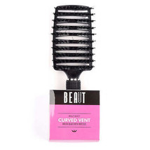 Beaut Select Curved Vent Brush Black With Bristles - $7.91