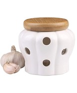 Garlic Keeper,Garlic Keeper For Counter,White Ventilated Garlic Containe... - £29.02 GBP