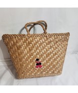 Woven Wicker Rattan Straw Handbag Tote Purse Bag Beach  Basket Boho clow... - £18.99 GBP