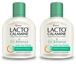 Lacto Calamine Face Lotion for Oil Balance-Combination to Normal Skin-120 ml x 2 - £22.29 GBP