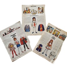 Vintage Betsy McCall Paper Dolls Outfits 3 Original Sheets from Magazine 1970s - £35.98 GBP