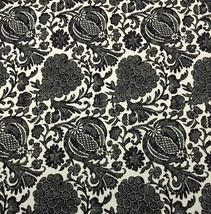 P Kaufmann Batik Noir Black Floral Multipurpose Cotton Fabric By Yard 54&quot;W - £13.09 GBP