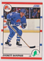 Everett Sanipass Quebec Nordiques Left Wing 1990-91 Score ROOKIE Card # 28 NrMnt - $1.57