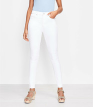 Loft High Rise Skinny Jeans In Crisp White Stretch NEW MSRP $69 SZ 32 - £26.18 GBP
