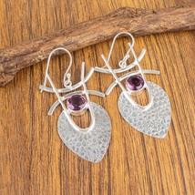 African Amethyst Gemstone 925 Silver Earring Handmade Jewelry Earring 1.78&quot; - £9.02 GBP