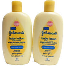 2 Bottles Johnson&#39;s Baby Lotion Shea and Cocoa Butter 15 Oz Each - $39.95