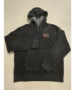 CHAMPION-Brand Large Black Thick Hoodie Long Sleeve Athletic Pullover - $38.22 CAD
