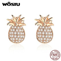 WOSTU 2019 New Arrival 100% Real 925 Silver Fruit Earrings For Women Hot Fashion - £17.56 GBP
