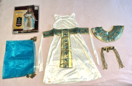 Child Cleopatra Egyptian Costume  4 piece pc Dress Up Size Small 4T Girls S - $5.93