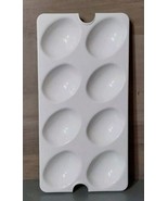 Tupperware #665 White Deviled Egg Replacement Tray 8 Egg Holder 4x8.25 - $9.50