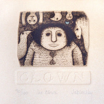 &quot;The Clown&quot; By Carol Jablonsky Signed Limited Edition #90/100 Lithograph - £203.89 GBP