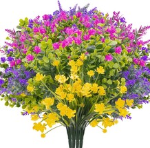 Uv-Resistant Fake Flowers In Six Different Styles Are Included In The 24 Bundles - £35.49 GBP