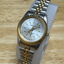 VTG Gruen Precision Quartz Watch Women Dual Tone Fluted Bezel New Battery 7.5&quot; - £18.87 GBP