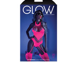 Fantasy Lingerie Glow No Promises Footless Teddy Bodystocking Neon Pink O/S - $25.95