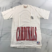 Vintage St. Louis Cardinals T Shirt Large White Graphic Print Embroidered Pocket - £19.37 GBP