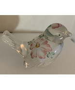 Fenton Bird Opalescent Flowers Hand Painted Art Glass Artist Signed - €58,25 EUR