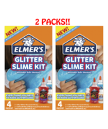 2 packs Elmer’s Colorful Slime Starter Kit Blue &amp; Red (mix =purple) Glit... - £14.02 GBP