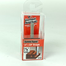 Vermont American Router 1/4&quot; Straight Bit 1&quot; Depth 1/4&quot; Shank Carbide Ti... - £7.54 GBP