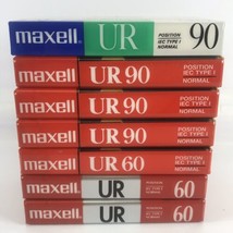 Maxell UR 60 &amp; UR 90 NOS New Sealed Audio Cassette Lot of 7 - £7.85 GBP