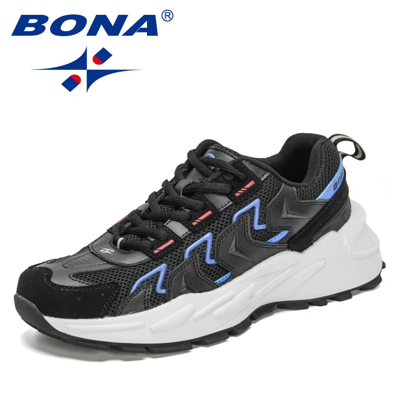 Best Sneakers BONA 2024 New Designers Running Shoes Men  Shoes Non-Slip -Up   Ma - £63.88 GBP