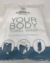 Daily Concepts Your Body Towel Wrap Quick Dry White Brand New In Sealed ... - $22.28